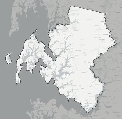 Talbot County MD county basemap context