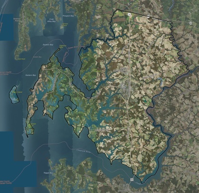 Talbot County MD USGS imagery and topo map