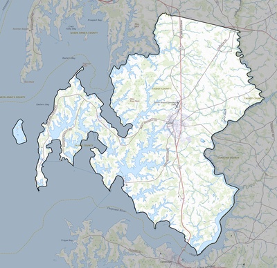 Talbot County MD USGS topo map