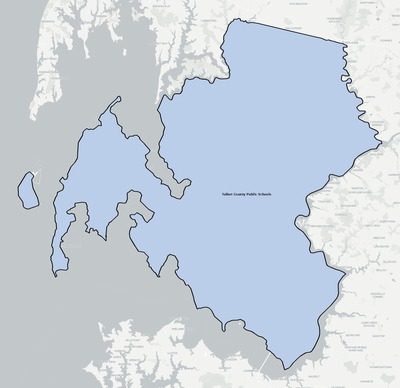 Talbot County MD school district boundaries map