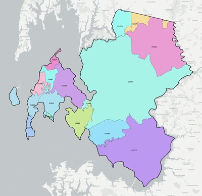Talbot County MD ZIP code boundaries map