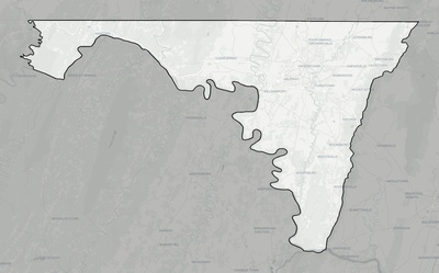 Washington County MD county basemap context