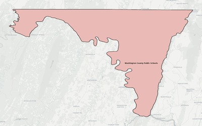 Washington County MD school district boundaries map