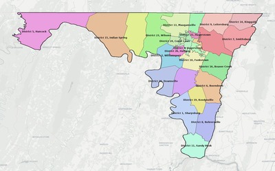 Washington County MD county subdivision map preview