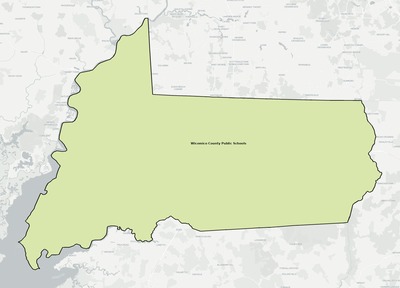 Wicomico County MD school district boundaries map