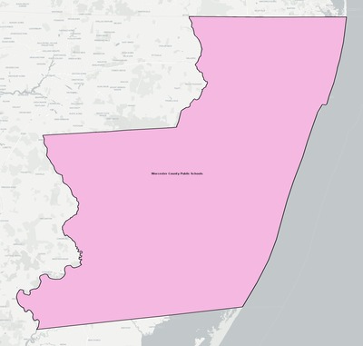 Worcester County MD school district boundaries map