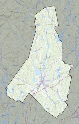 Androscoggin County ME USGS topo map