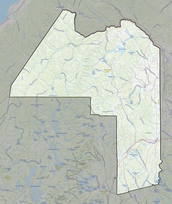 Aroostook County ME USGS topo map
