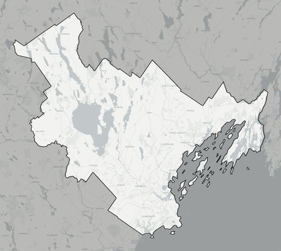 Cumberland County ME county basemap context