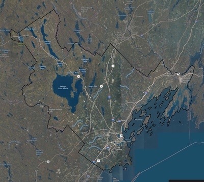Cumberland County ME USGS imagery and topo map