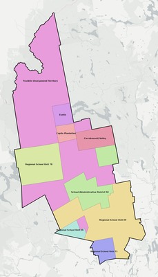 Franklin County ME school district boundaries map