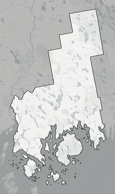 Hancock County ME county basemap context