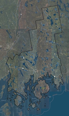 Hancock County ME USGS imagery and topo map