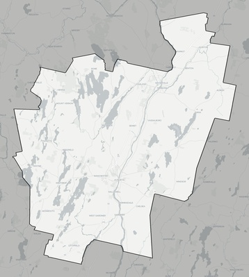 Kennebec County ME county basemap context