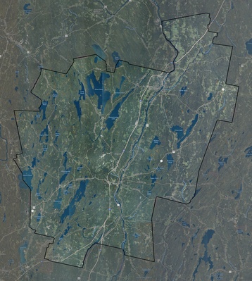 Kennebec County ME USGS imagery and topo map