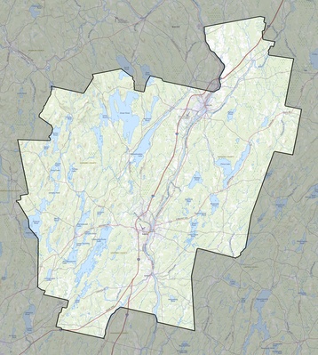 Kennebec County ME USGS topo map