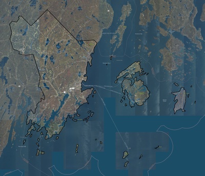 Knox County ME USGS imagery and topo map