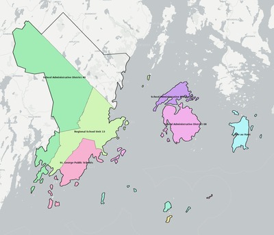 Knox County ME school district boundaries map