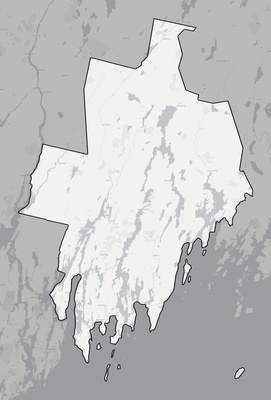 Lincoln County ME county basemap context