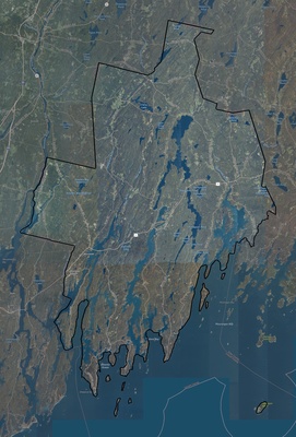 Lincoln County ME USGS imagery and topo map
