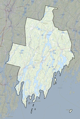 Lincoln County ME USGS topo map