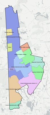 Oxford County ME school district boundaries map