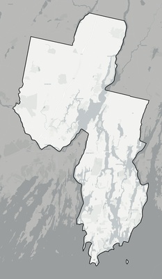 Sagadahoc County ME county basemap context