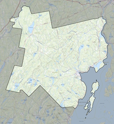 Waldo County ME USGS topo map