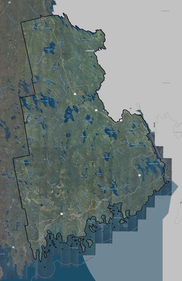 Washington County ME USGS imagery and topo map