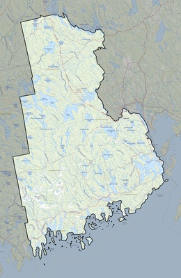 Washington County ME USGS topo map