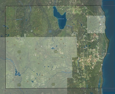 Alcona County MI USGS imagery and topo map