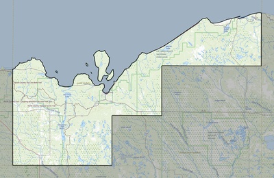Alger County MI USGS topo map