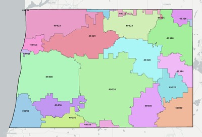 Allegan County MI ZIP code boundaries map
