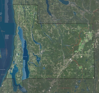 Antrim County MI USGS imagery and topo map