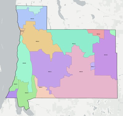 Antrim County MI ZIP code boundaries map
