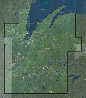 Baraga County MI USGS imagery and topo map