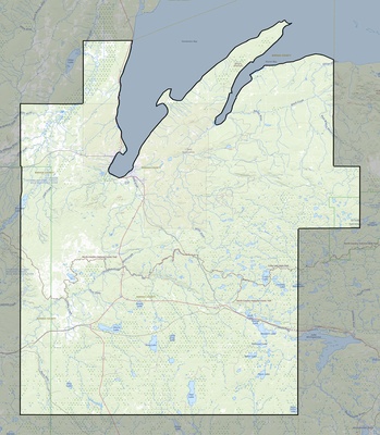 Baraga County MI USGS topo map