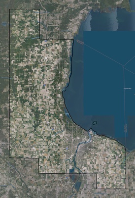 Bay County MI USGS imagery and topo map