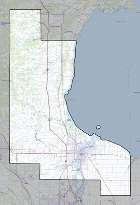 Bay County MI USGS topo map