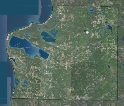 Benzie County MI USGS imagery and topo map