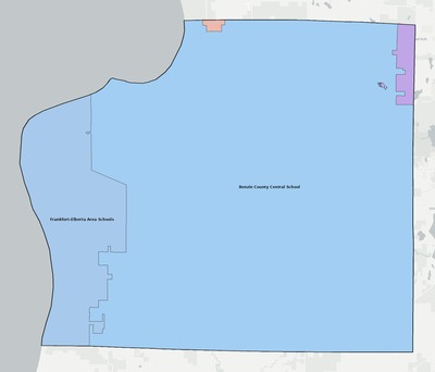 Benzie County MI school district boundaries map
