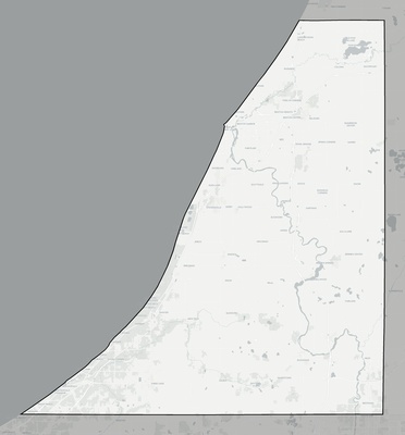 Berrien County MI county basemap context