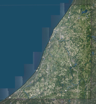 Berrien County MI USGS imagery and topo map