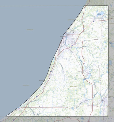 Berrien County MI USGS topo map