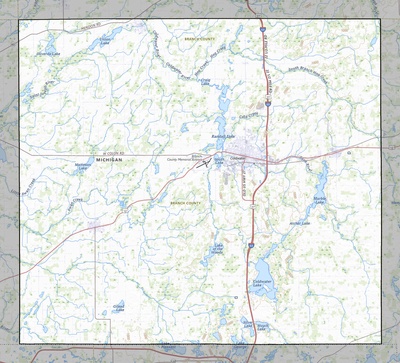 Branch County MI USGS topo map