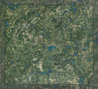 Cass County MI USGS imagery and topo map