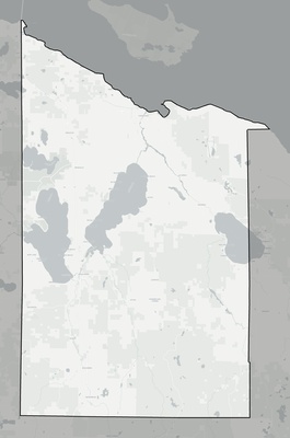 Cheboygan County MI county basemap context