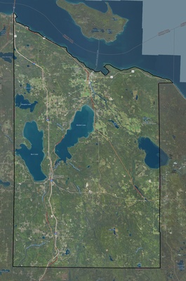 Cheboygan County MI USGS imagery and topo map
