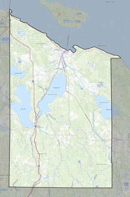 Cheboygan County MI USGS topo map