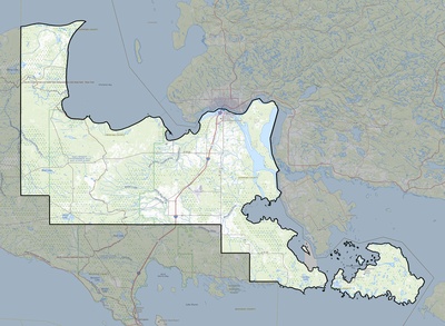 Chippewa County MI USGS topo map